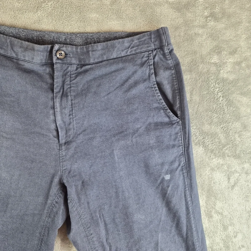 Mack Weldon Jogger Mens Pants Large Blue Stretch Elastic Waist Hem Drawstring